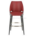 Cadeira de barra de couro vermelha minimalista italiana